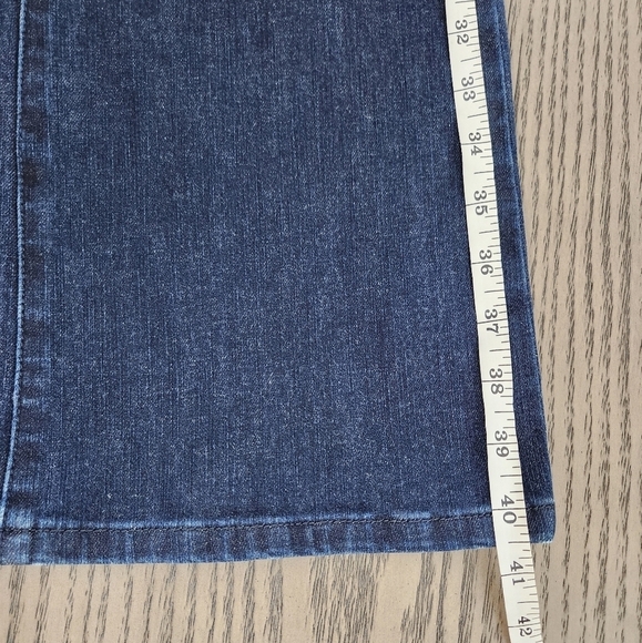 Soft Surroundings Wide Leg Jeans Womens Small Dark Blue Denim - Picture 9 of 10